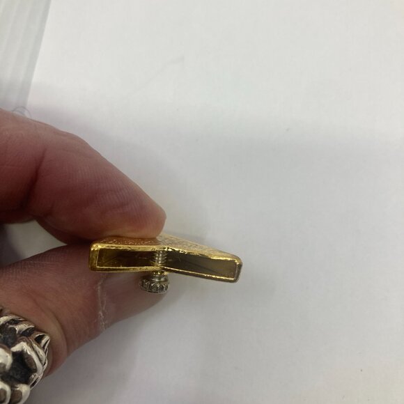 Vtg 1980 new deadstock screw gold tone collar tip tips western cowboy cowgirl - Picture 3 of 3